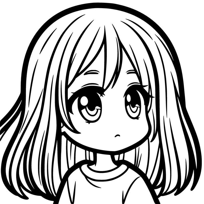 straight haired girl