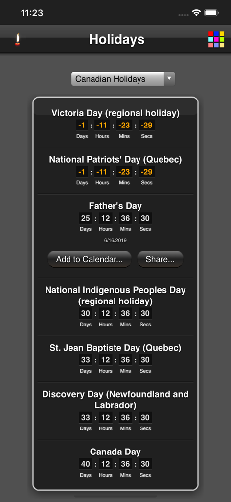 Holidays Countdown - Travel App | MWM