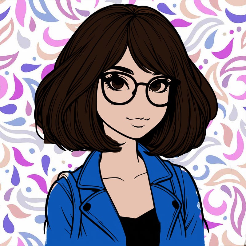 realistic girl with glasses and a bob haircut