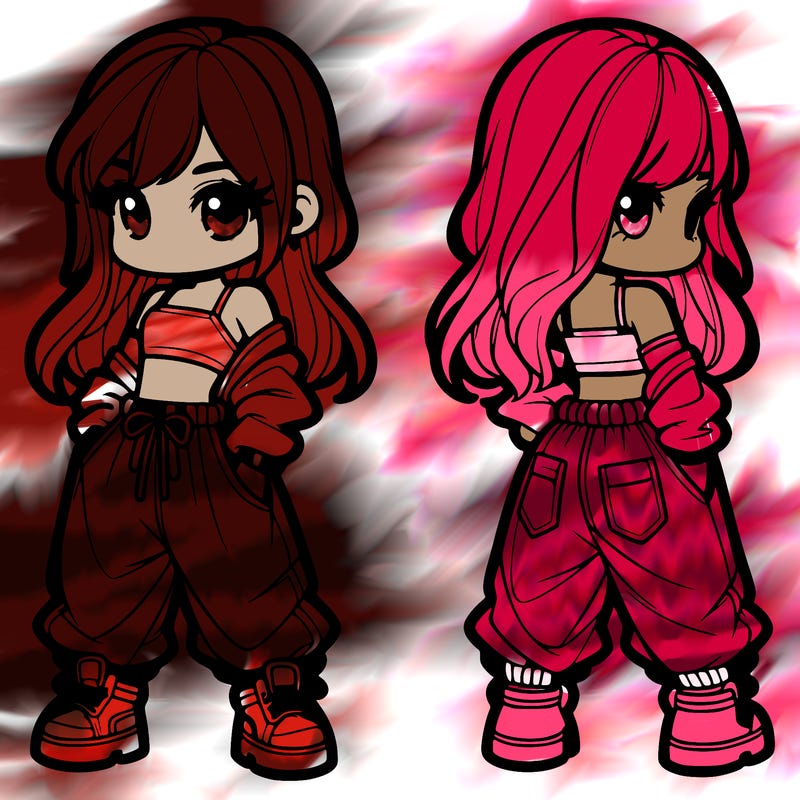 girl in crop top and baggy pants