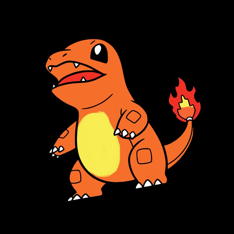 charmander pixel art