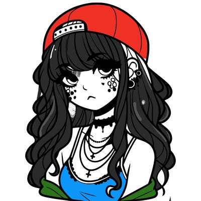 scene girl aesthetic