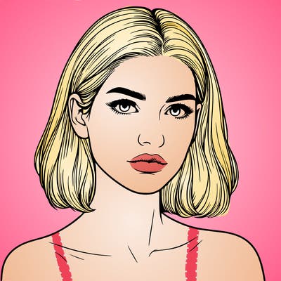 realistic portrait of woman