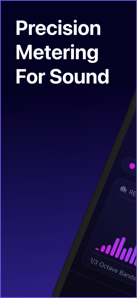 Decibel dB Sound Meter Ultra - Misurazione sonora di precisione e analisi in bande di ottava nell'app Decibel Meter Ultra.