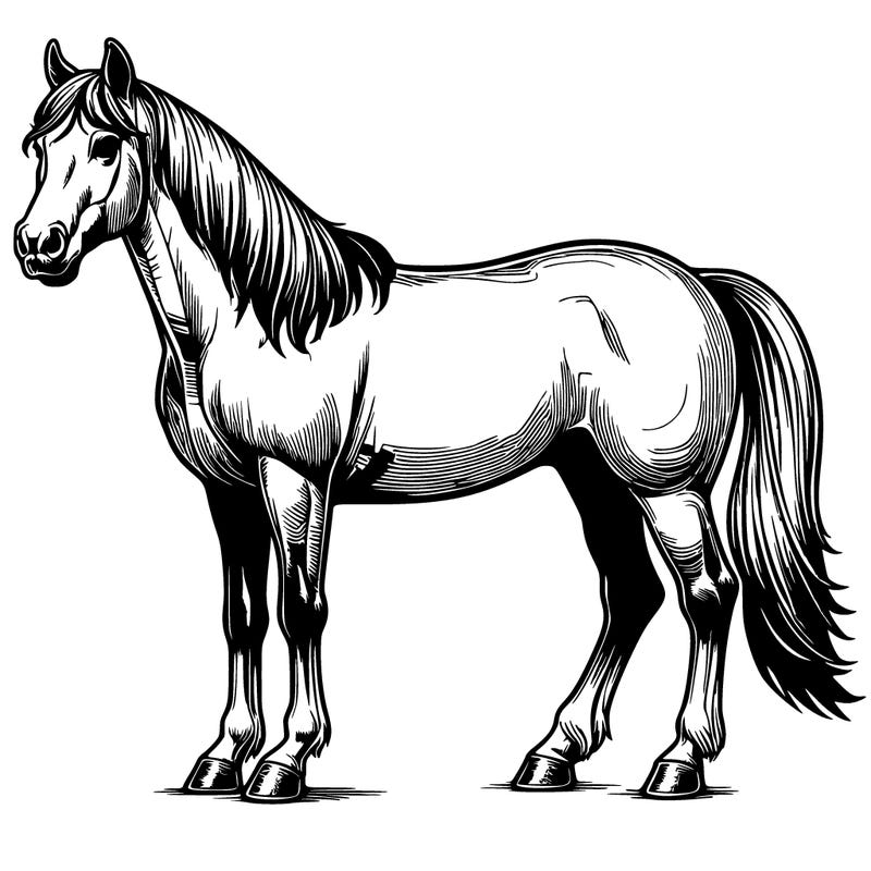 realistic quarter horse.