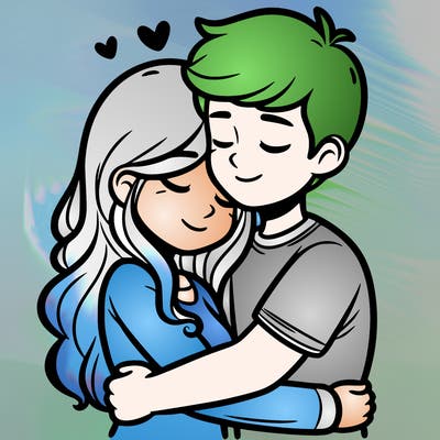 boyfriend and girlfriend hugging