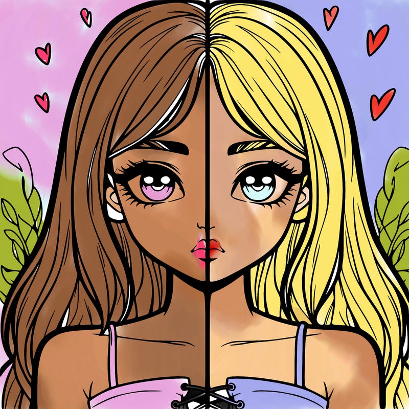 realistic girl split