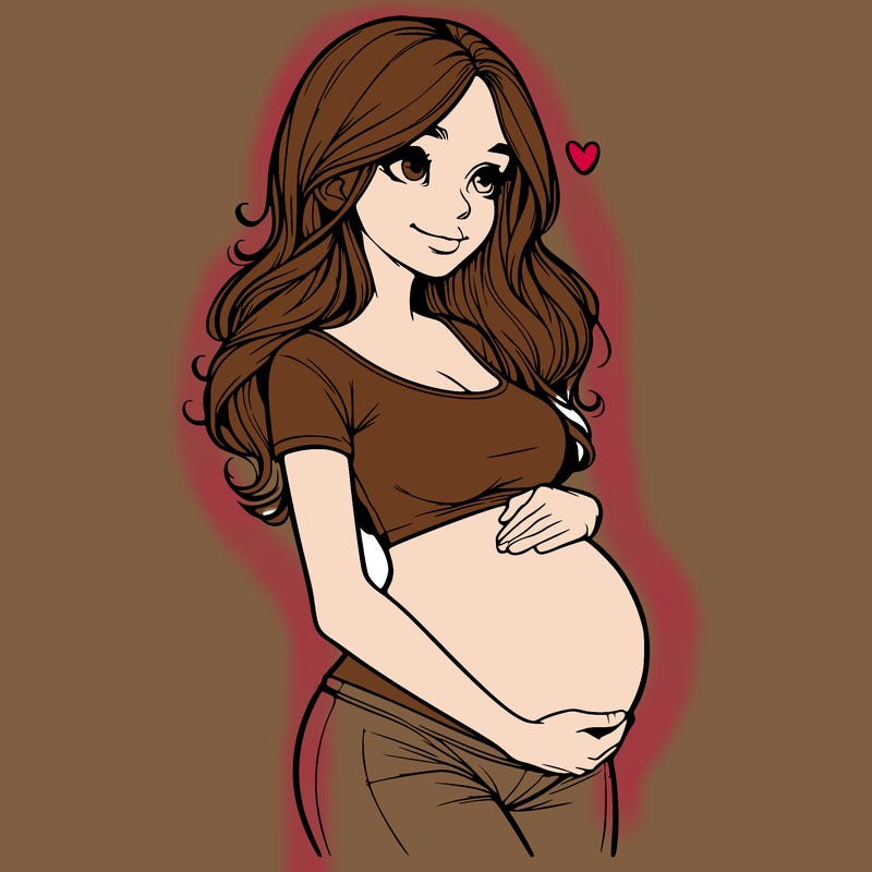 realistic pregnant girl