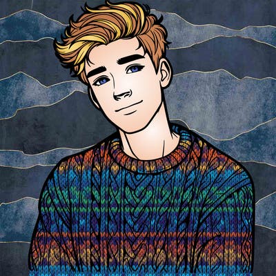 realistic guy with a beautiful jumper