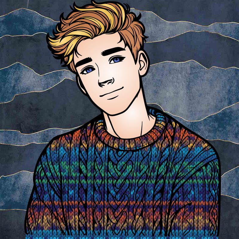 realistic guy with a beautiful jumper