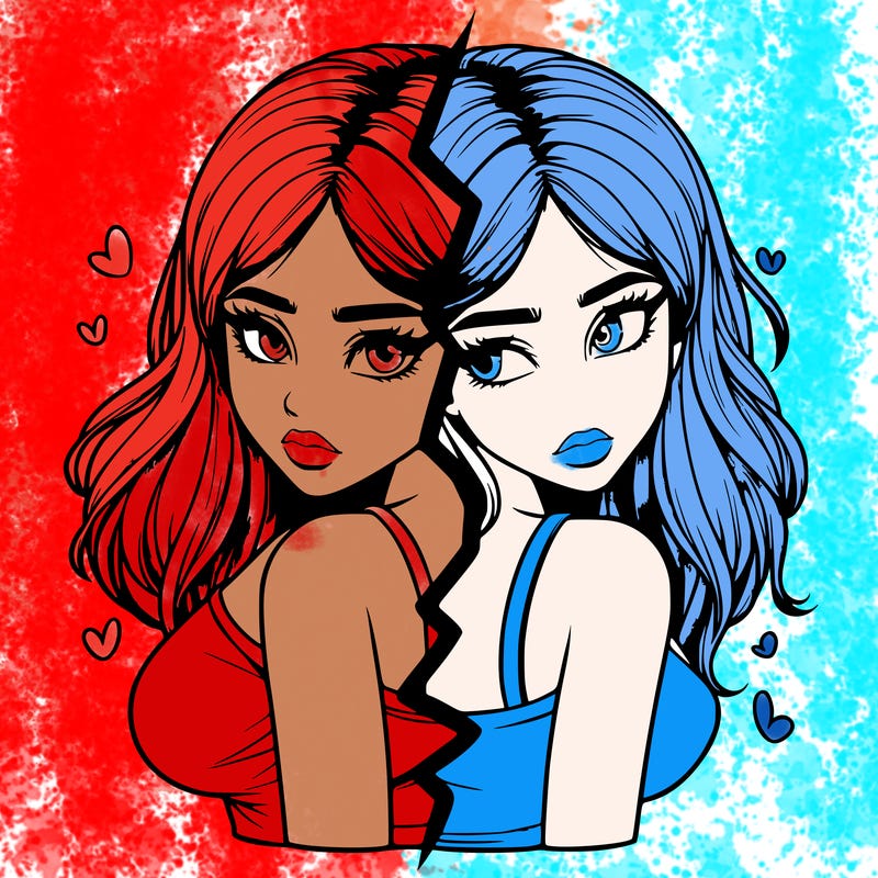 realistic girl split