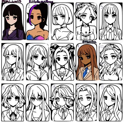girls that look diffrent anime