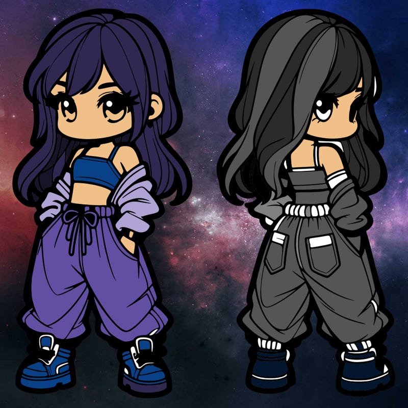 girl in crop top and baggy pants