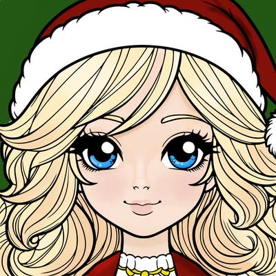 realistic christmas girl