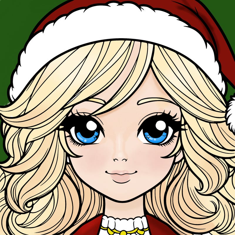 realistic christmas girl