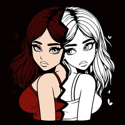 realistic girl split