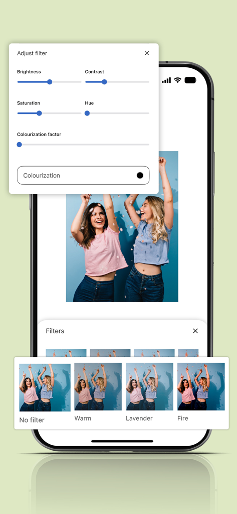 Saal Digital - Saal Digital app interface featuring advanced photo filters and image adjustment sliders