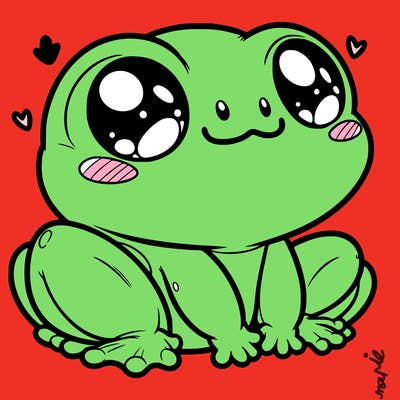 cute frog person realistic