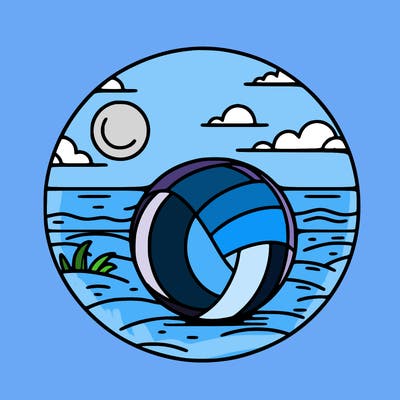 volleyball on a beach
