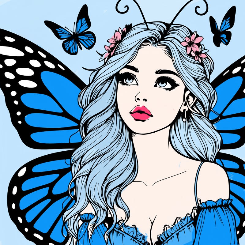 butterfly fairy realistic girl