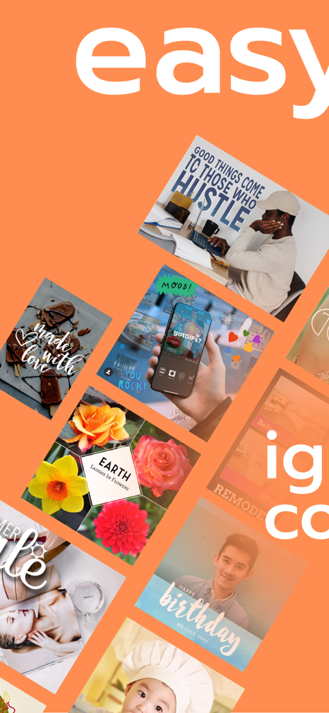 Photofy Content Creation - A collage showcasing various social media post templates and branded graphics created with Photofy