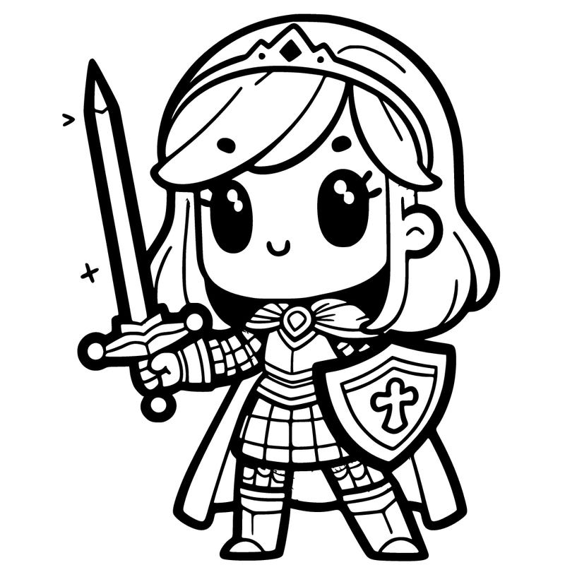 girl with a sword and armor