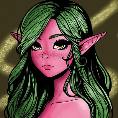 elf girl realistic dark fantasy