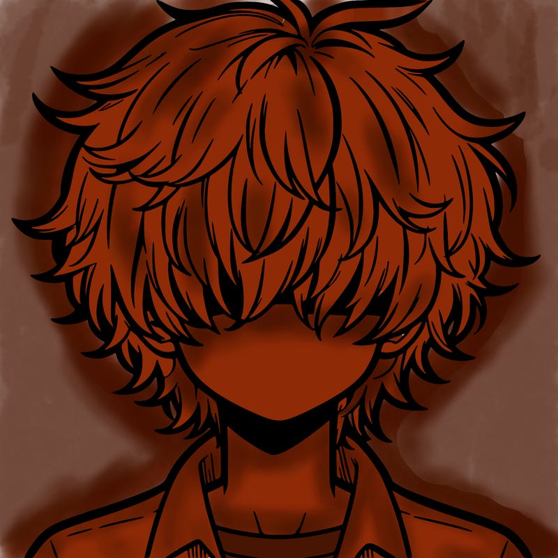 manga boy fluffy hair covering his eyes