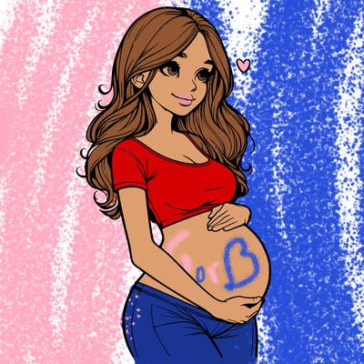 realistic pregnant girl