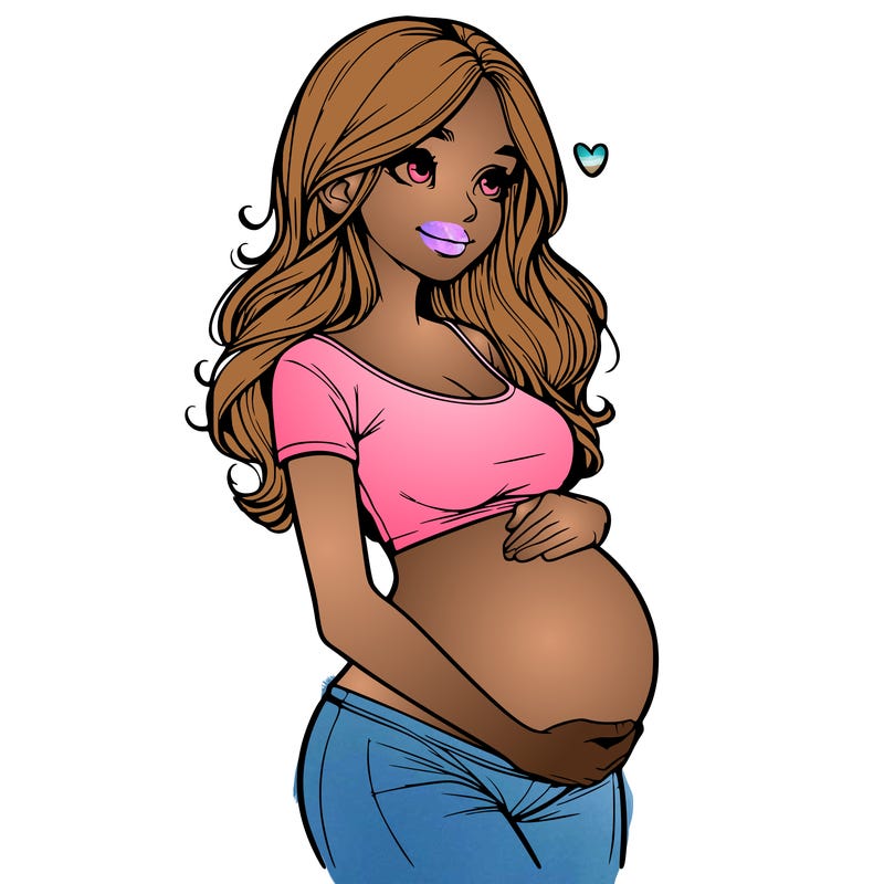 realistic pregnant girl