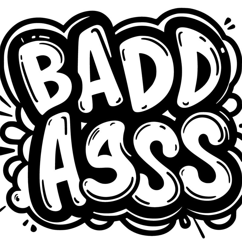 badass  bubble letters