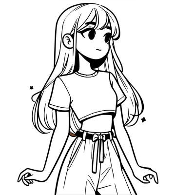 girl in a cute crop top