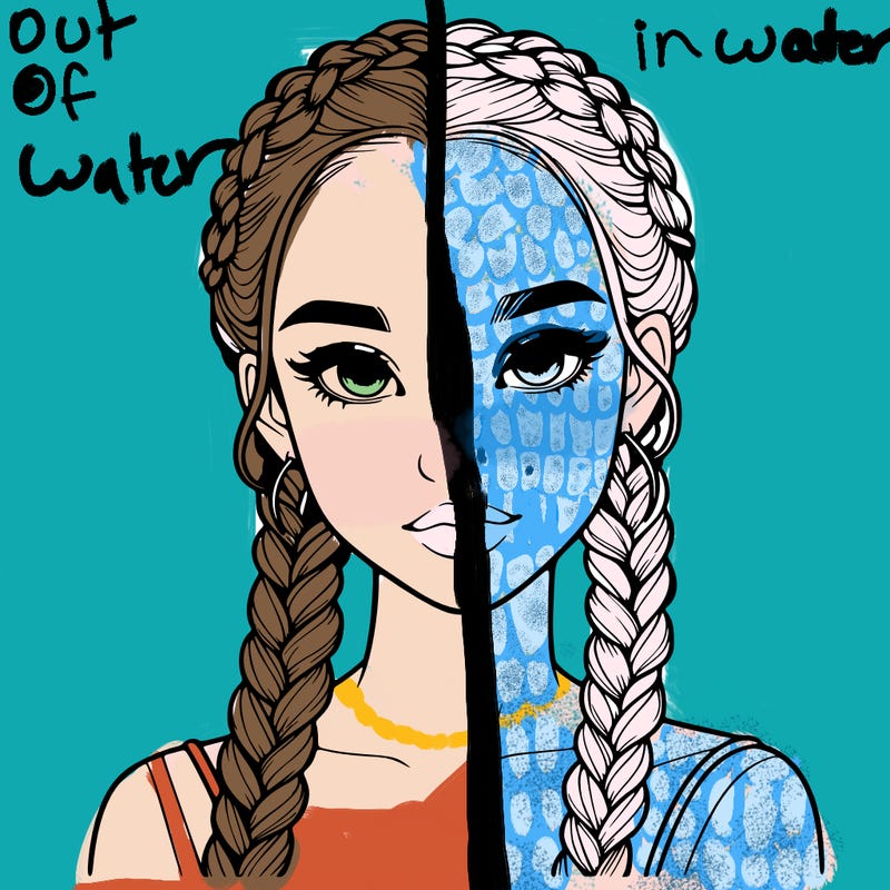 realistic girl with braids