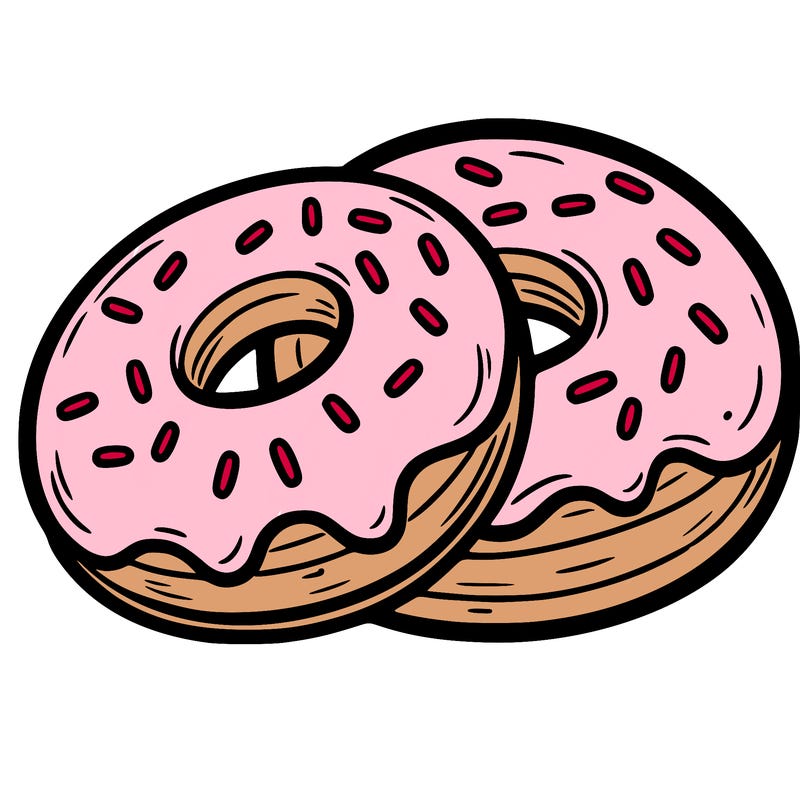 a piece of food doughnuts