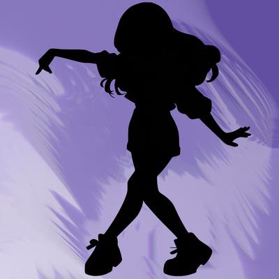 realistic girl danceing