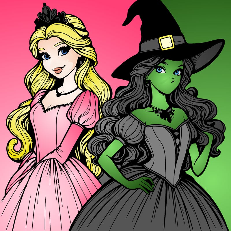 a realistic princess and a witch