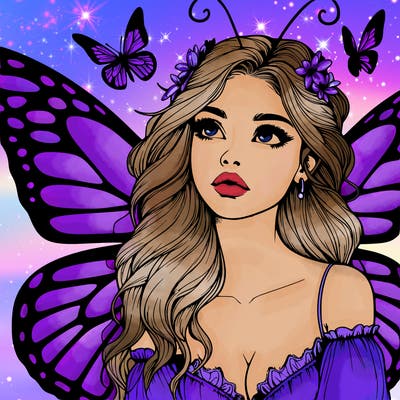 butterfly fairy realistic girl