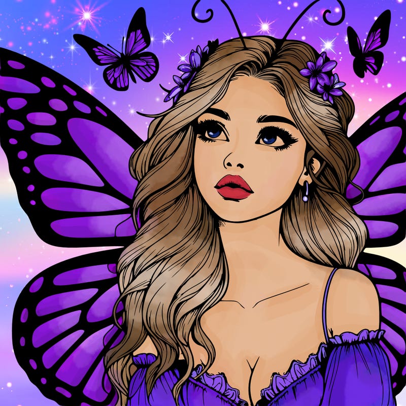 butterfly fairy realistic girl