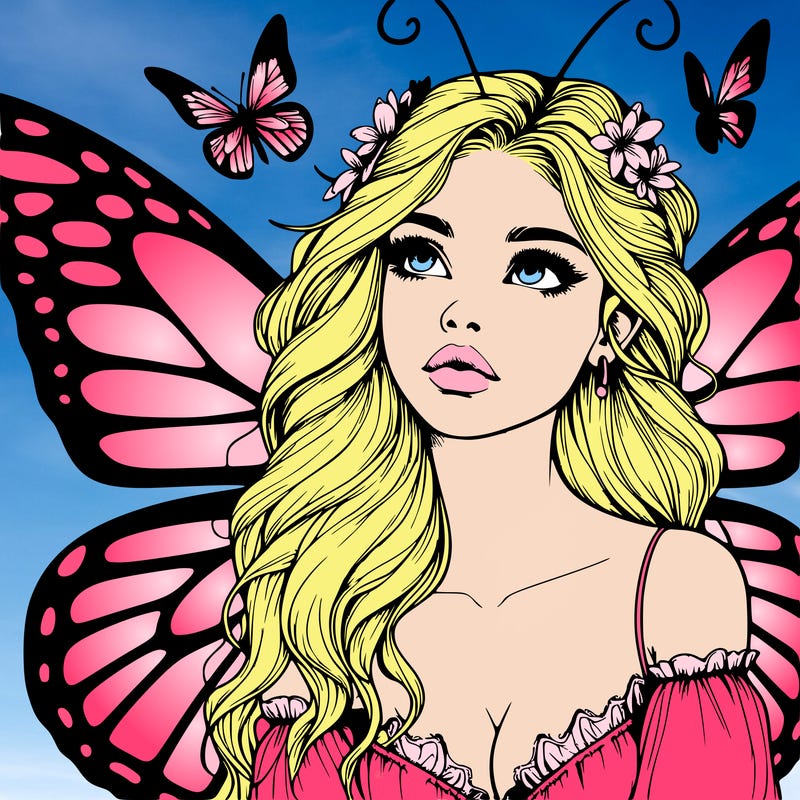 butterfly fairy realistic girl