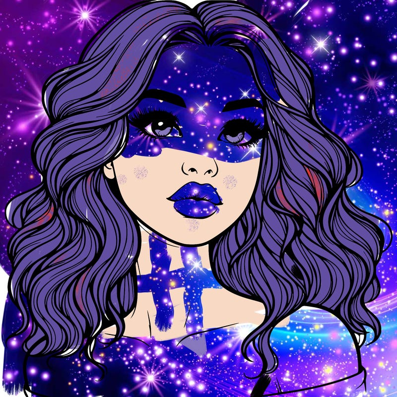 realistic girl with wavy hair and lips