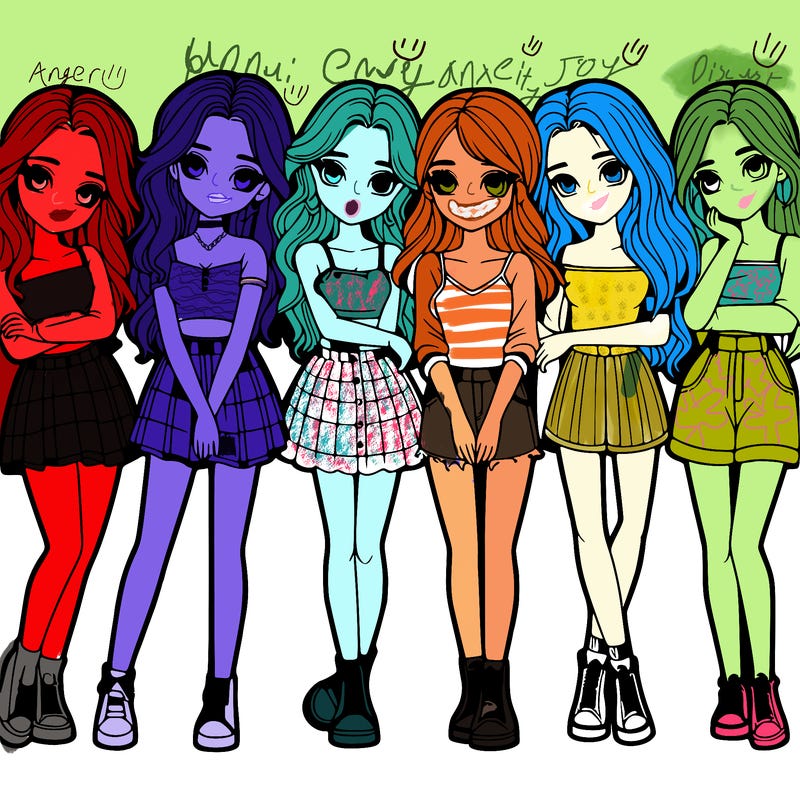 a group of girls realistic