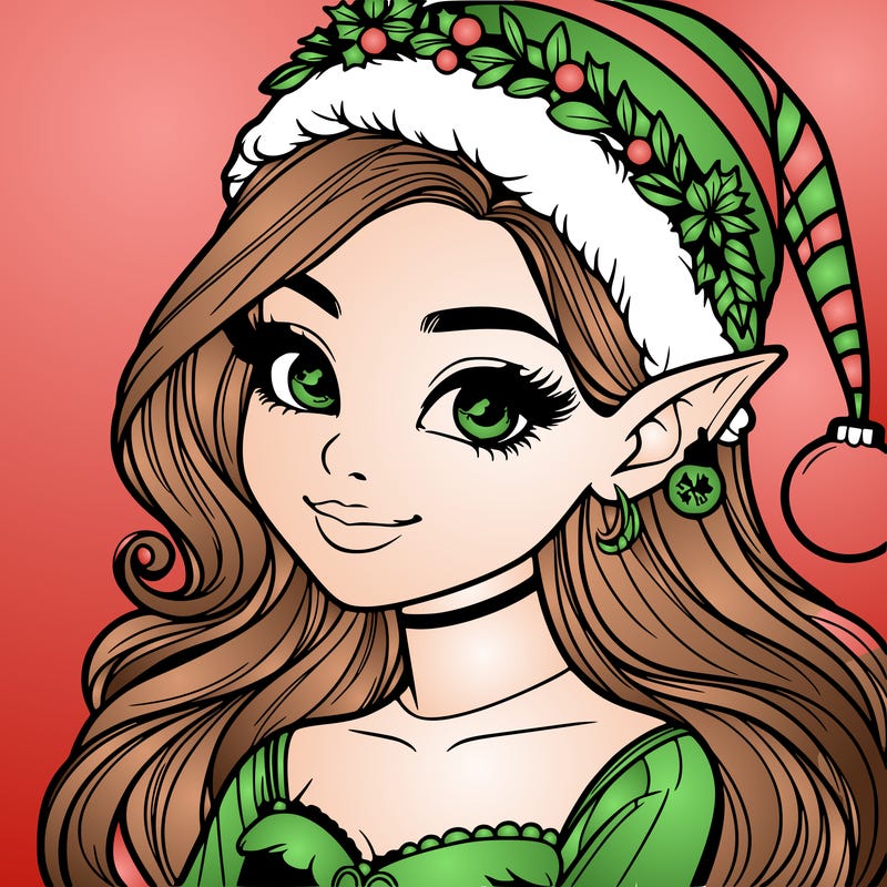 christmas girl elf realistic