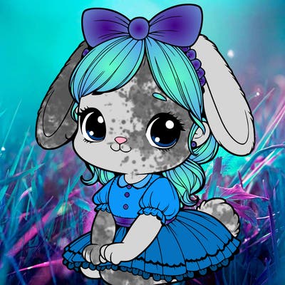 cute easter bunny girl realistic