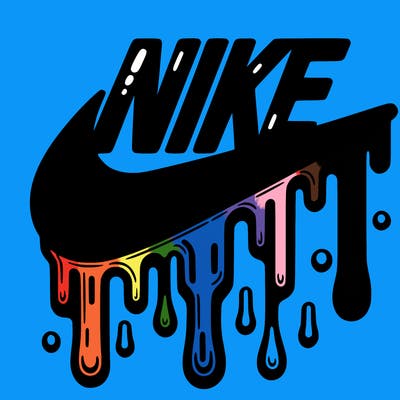 dripping nike logo