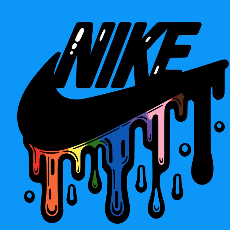 dripping nike logo