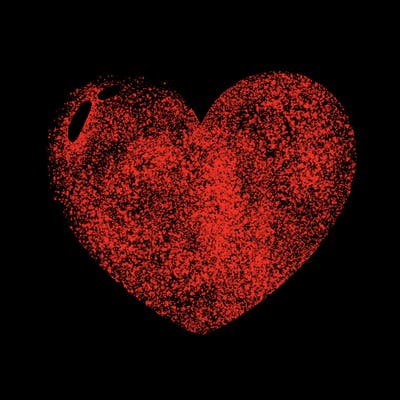 a blank heart