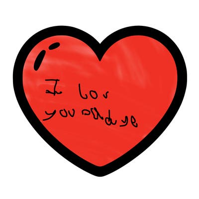 a blank heart
