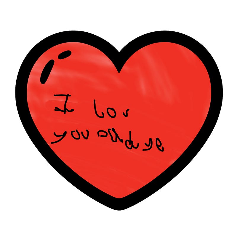 a blank heart