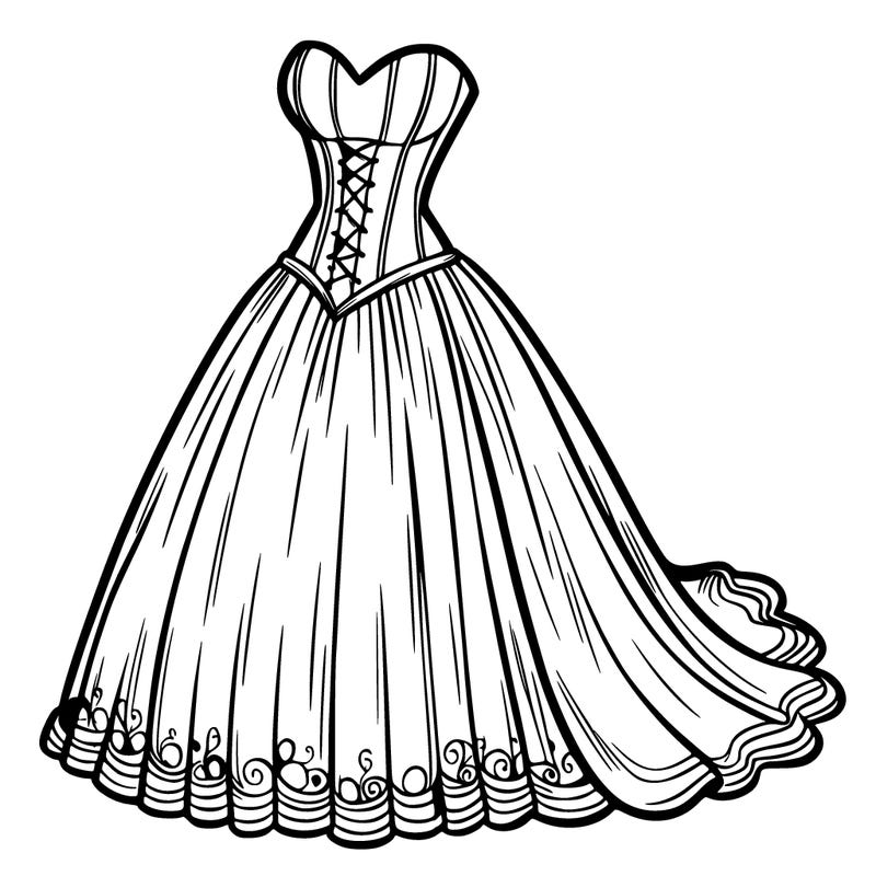 wedding dress-corset and a long and flowy skirt