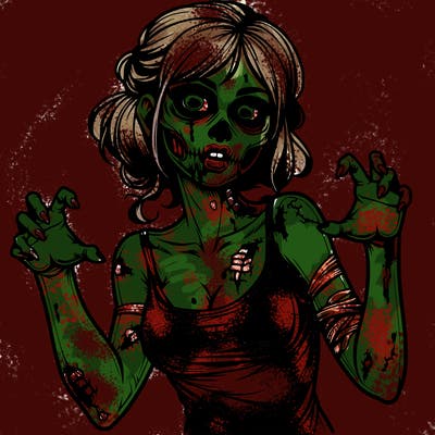 realistic zombie girl